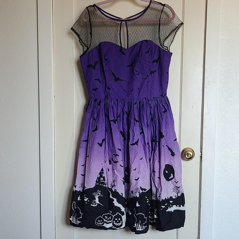Hell Bunny Halloween 1950s style swing dress